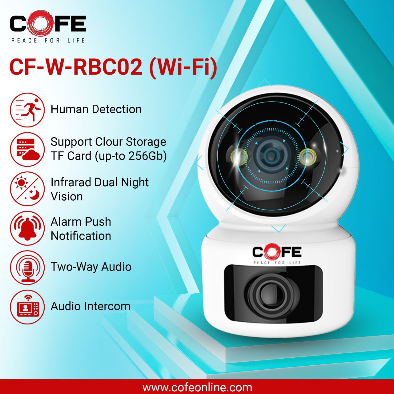 CF-W-03RB2 (Wi-Fi) (Dual lens Robo Cam)